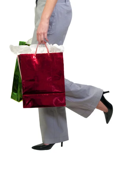 Donna shopping bags — Foto Stock