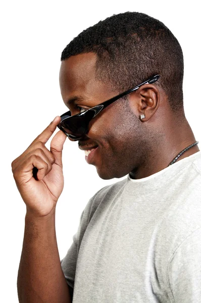 Black Man Sunglasses — Stock Photo, Image