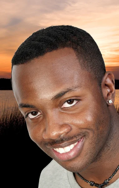 Attractive Handsome African American Black Man — Stock Photo, Image