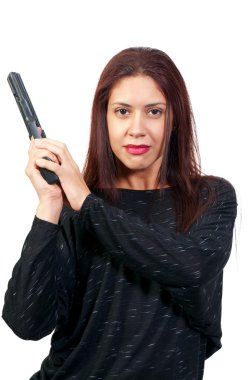 kadın polis silahı