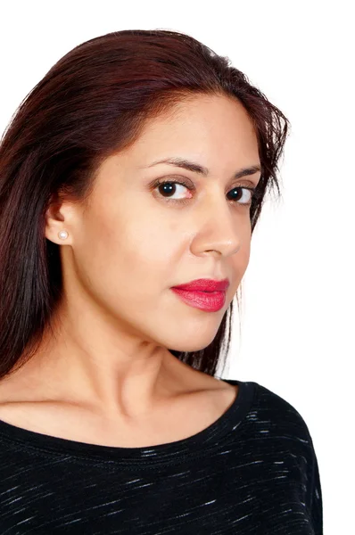 Vacker Ung Spansktalande Latino Kvinna Tittar Långt Bort — Stockfoto