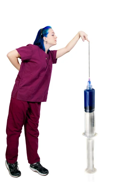 Doctor with a Syringe — Stock Photo, Image
