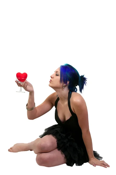 Walentynki serce kobieta — Zdjęcie stockowe