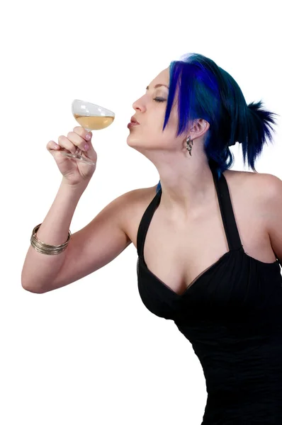 Mulheres Bebendo Bebida Adulta Conhecida Como Champanhe — Fotografia de Stock