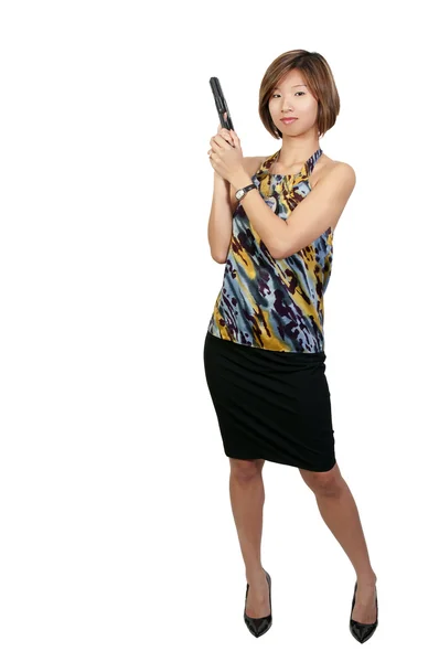 Asiatiska kvinnliga detektiv — Stockfoto