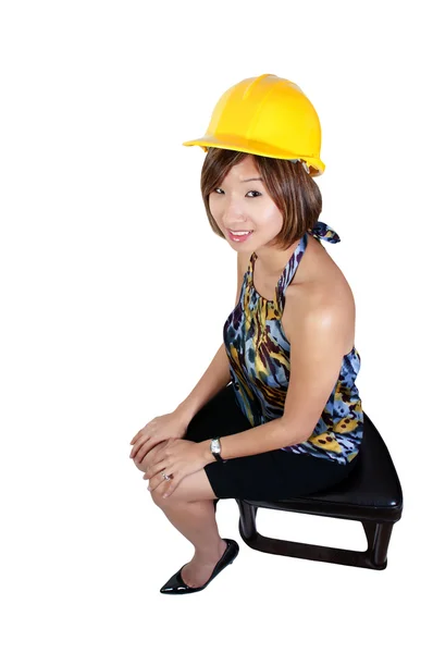 Asiática mujer de construcción trabajador —  Fotos de Stock