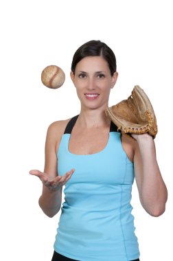 Woman Baseball Player clipart