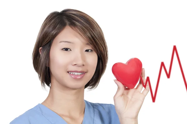 Női kardiológus — Stock Fotó