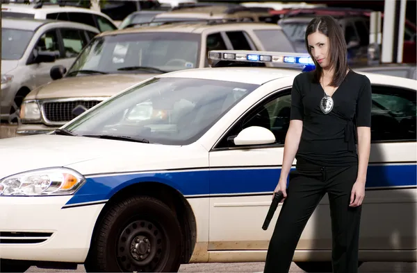 Poliskvinna — Stockfoto