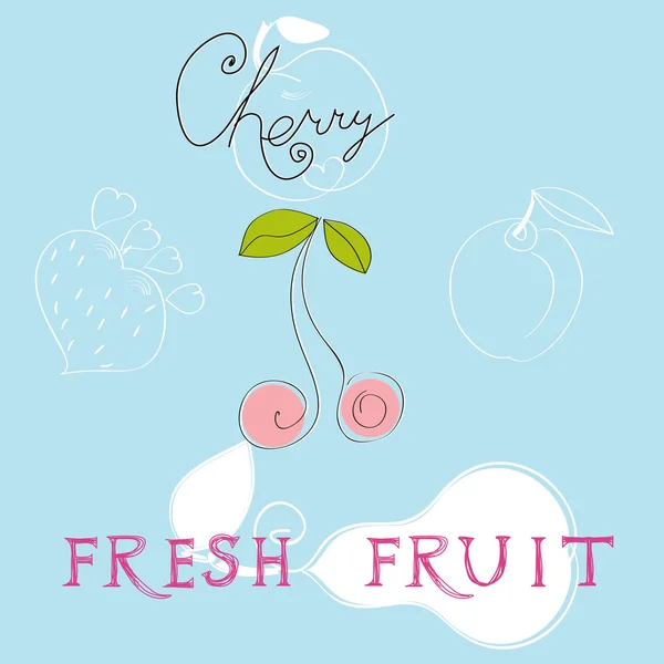 Frutas frescas — Vector de stock
