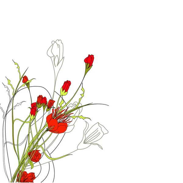 Ρομαντική floral φόντο — Διανυσματικό Αρχείο