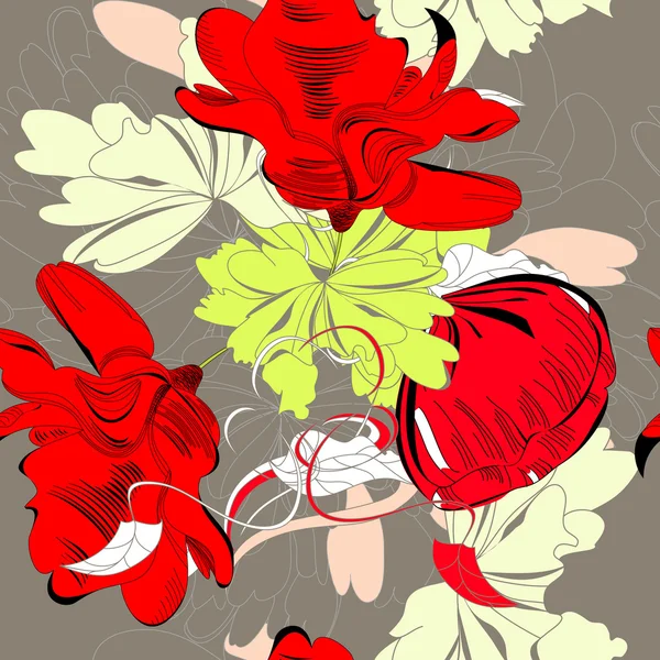 Барвистий безшовний квітковий фон — стоковий вектор