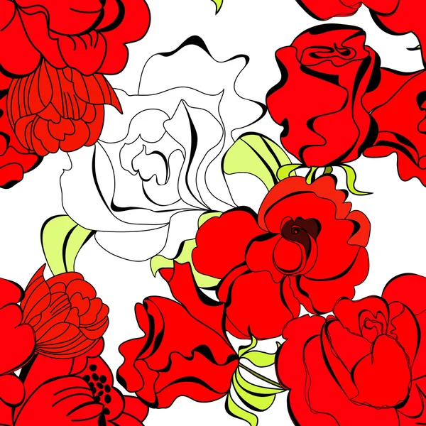 Floral papier peint sans couture — Image vectorielle