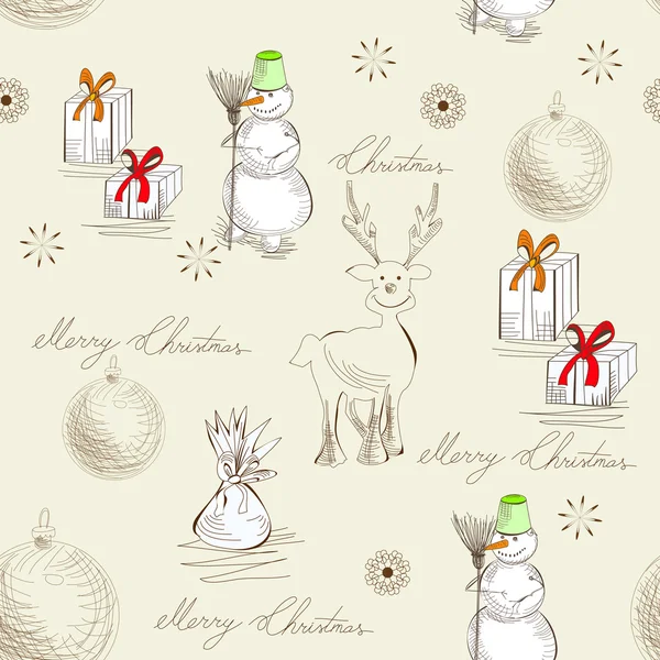 Carte de Noël stylisée rétro — Image vectorielle