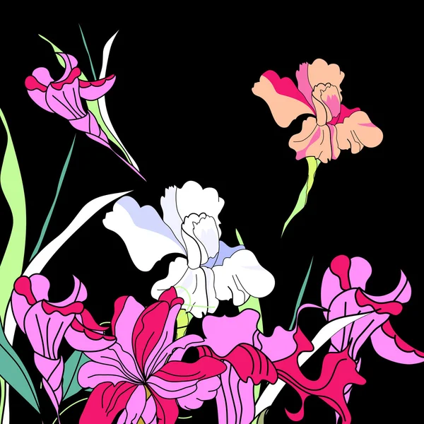 Colorato sfondo floreale — Vettoriale Stock