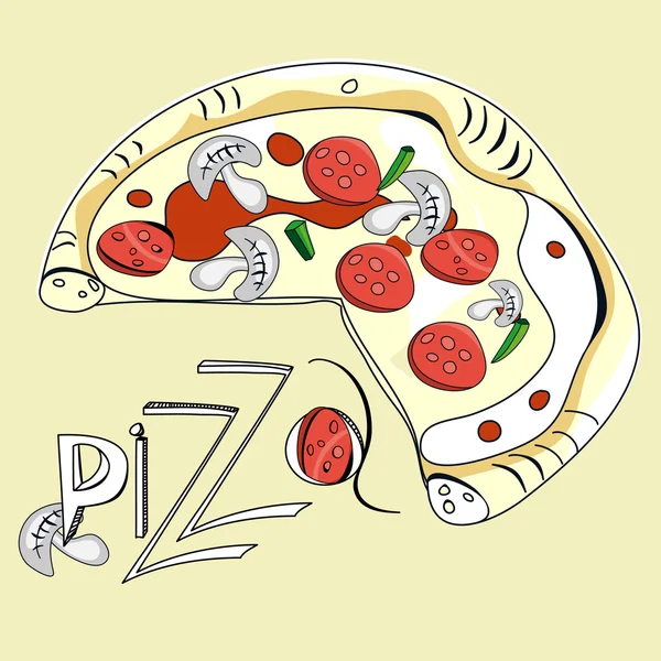 Pizzy — Stockový vektor
