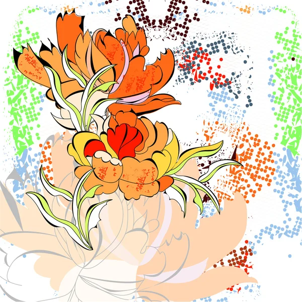 Romantisk blommig bakgrund — Stock vektor