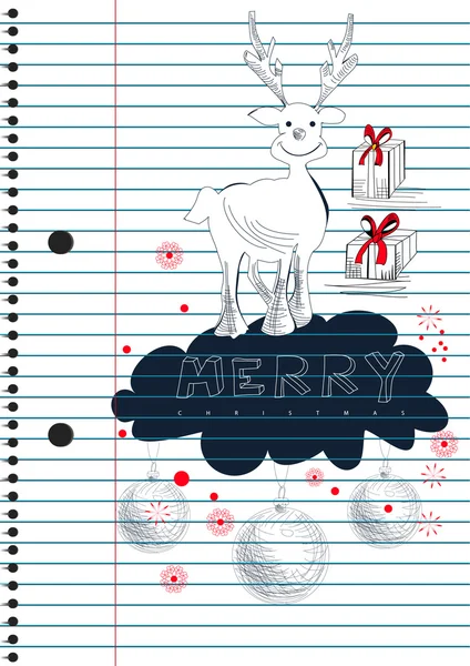 Christmas sketch — Stock Vector