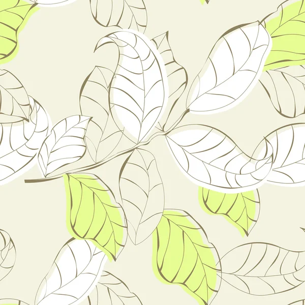 Sans couture avec des feuilles — Image vectorielle