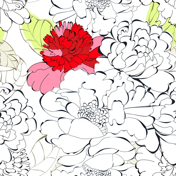 Fond floral sans couture — Image vectorielle