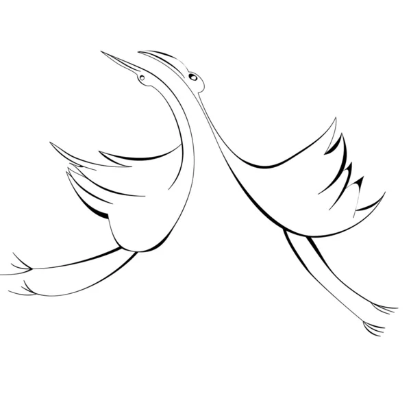 Dva ptáci — Stockový vektor