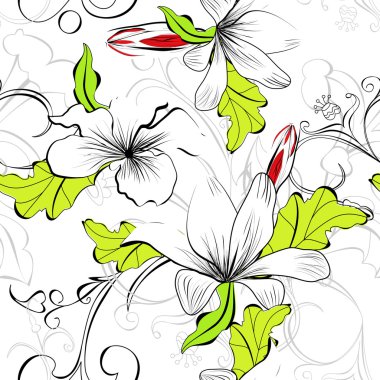 Seamless floral pattern clipart