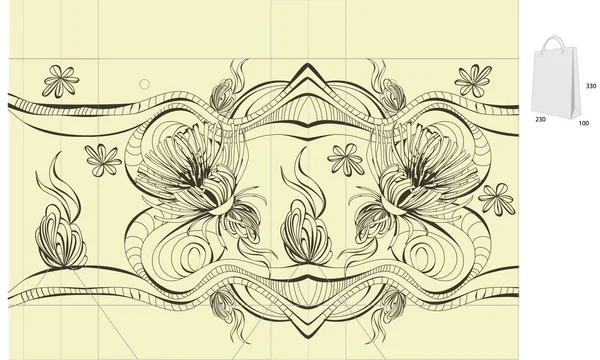 Шаблон Дизайна Сумки — стоковый вектор