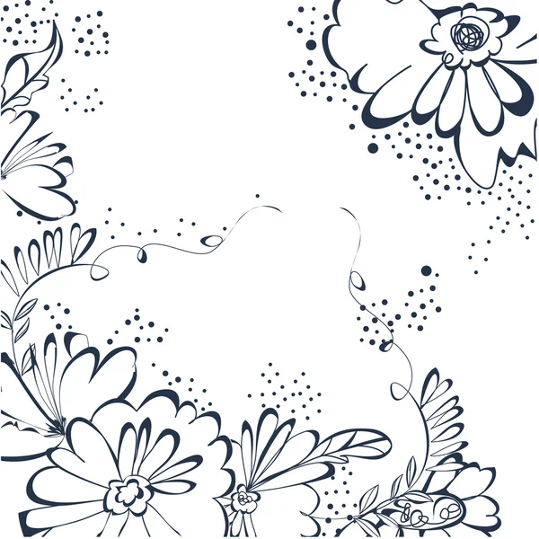 Arrière-plan avec élément floral — Image vectorielle