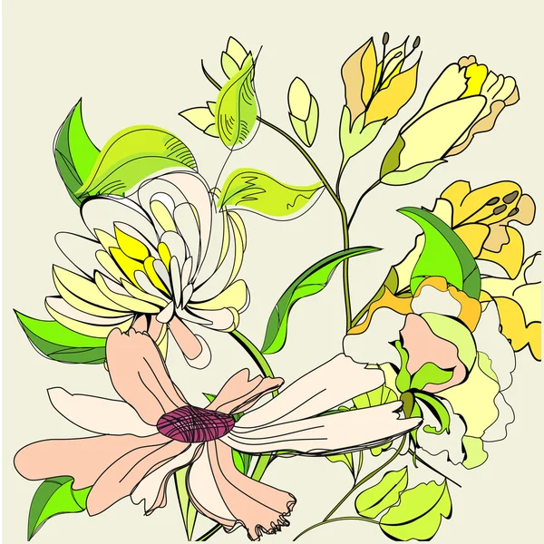 Летний цветочный фон — стоковый вектор