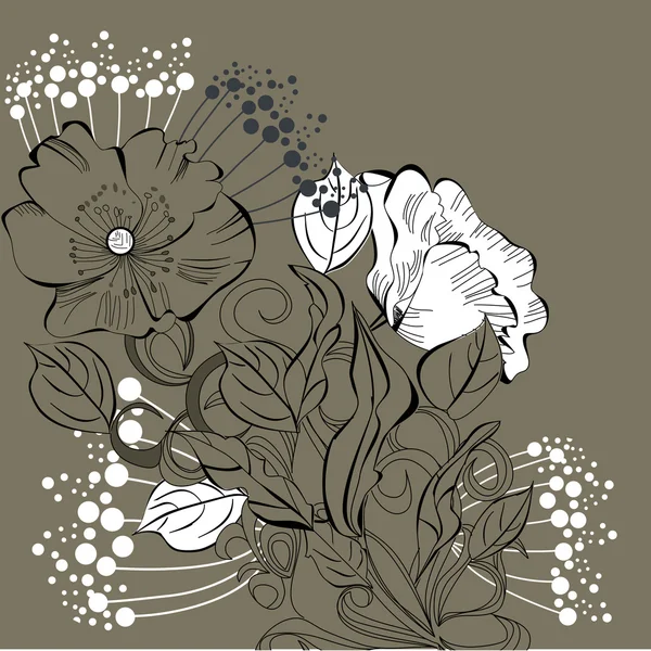 Hintergrund mit floralem Element — Stockvektor