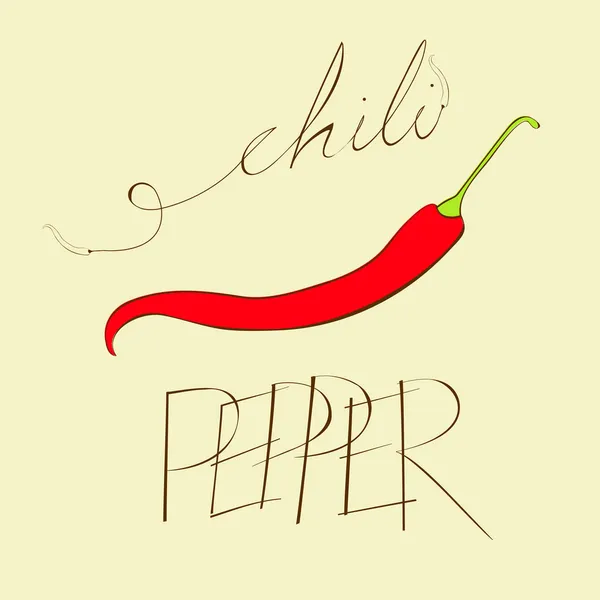 Pieprz chili czerwony — Wektor stockowy