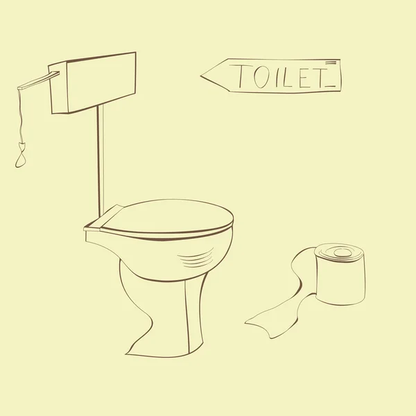 Vector illustration of toilet — Stock Vector