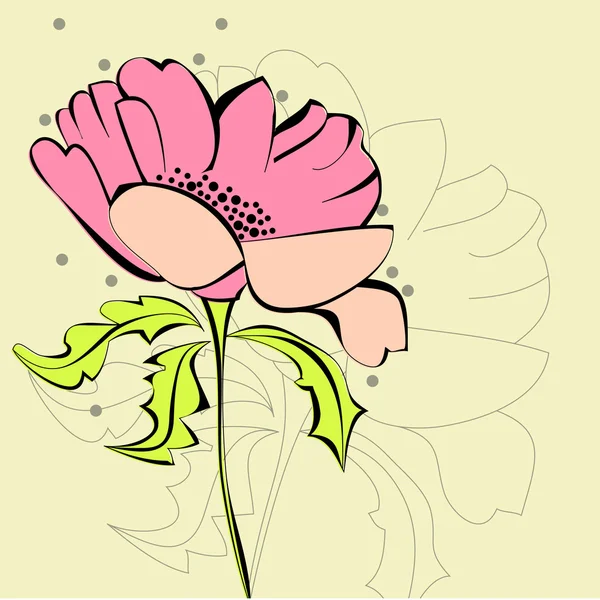 Pembe çiçek — Stok Vektör