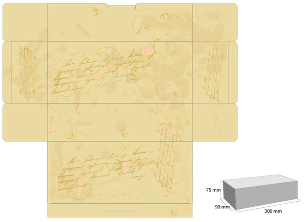 Ретро стилизованный шаблон для коробки — стоковый вектор