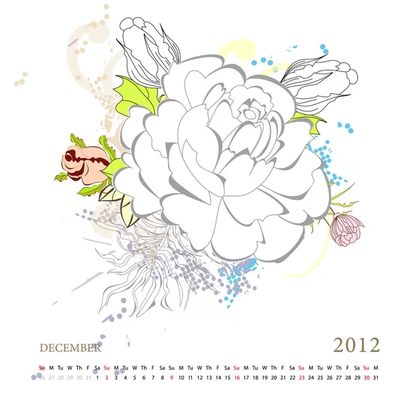 Calendrier 2012 — Image vectorielle