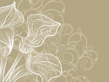 Flower decoratively romantically abstraction illustration clipart