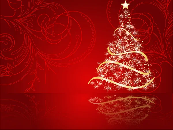 Noel ağacı dekoratif soyutlama arka plan — Stok Vektör