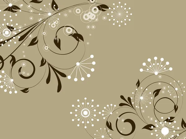 Illustration d'abstraction romantique décorative de fleur — Image vectorielle