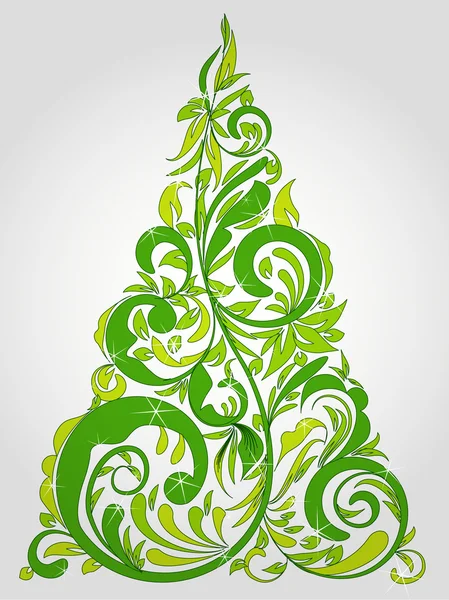 Weihnachtsbaum dekorative Abstraktion Hintergrund — Stockvektor
