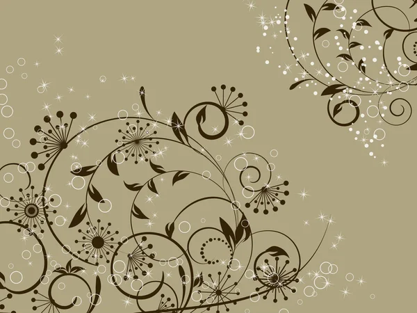 Illustration d'abstraction romantique décorative de fleur — Image vectorielle