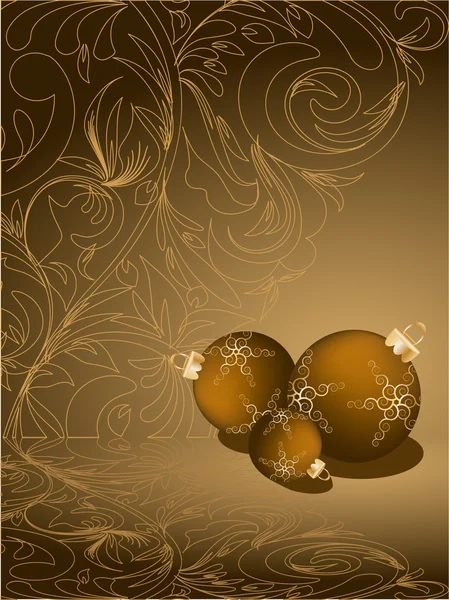 クリスマス ボールの装飾的な抽象化の背景 — ストックベクタ
