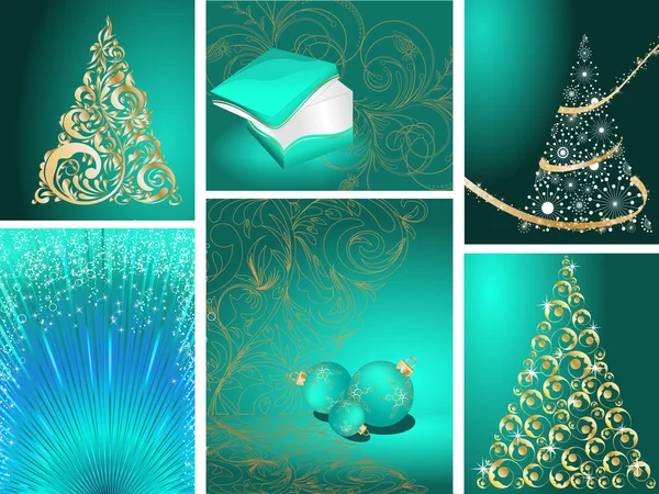 Stilize Noel kartı dizi — Stok Vektör