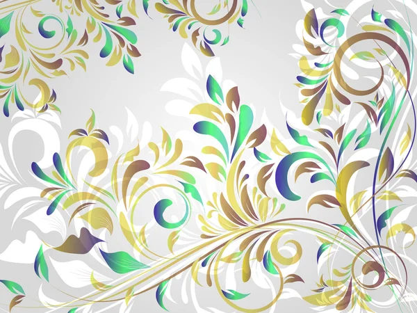 Abstracción patrón floral ilustración estilizada — Vector de stock