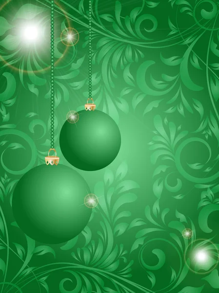 Noel top ve ağaç üzerinde çiçek dekoratif soyutlama backgro — Stok Vektör