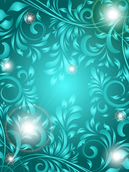 Boule de Noël et arbre sur fleur abstraction décorative backgro — Image vectorielle
