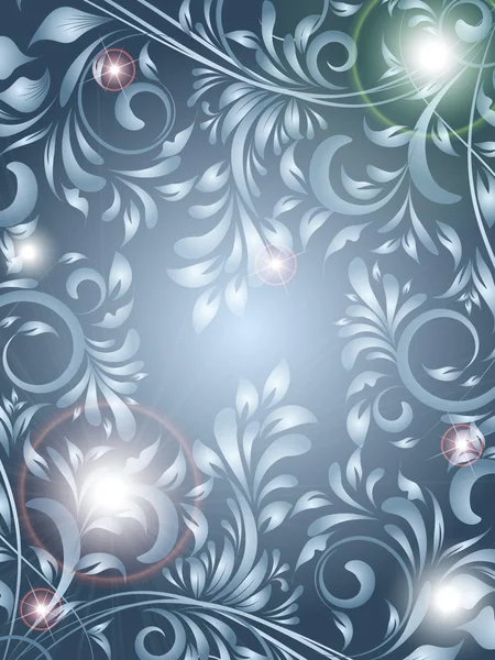 Ilustración floral de abstracción romántica decorativa — Vector de stock