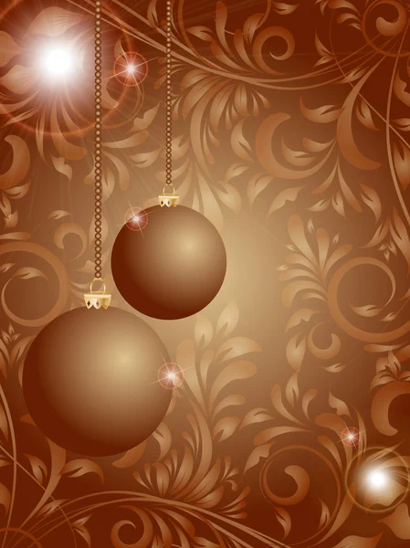 Weihnachtskugel auf Blume dekorative Abstraktion Hintergrund — Stockvektor