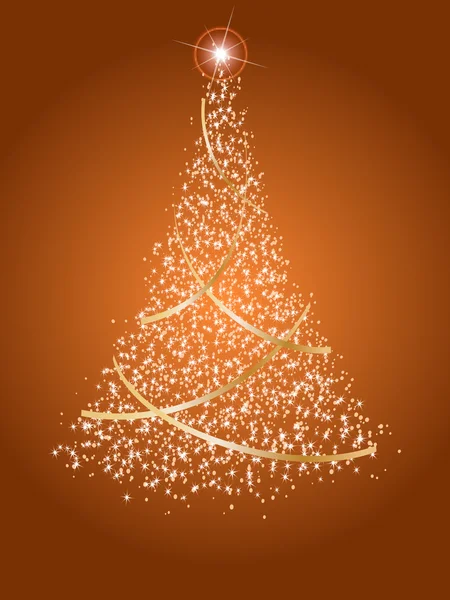 Μπάλα χριστουγεννιάτικο δέντρο σε άντληση διακοσμητικό φόντο — Διανυσματικό Αρχείο