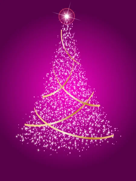Boule d'arbre de Noël sur fond d'abstraction décorative — Image vectorielle