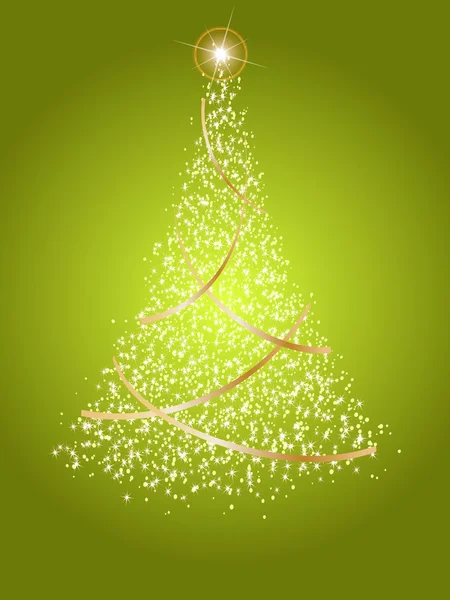 Boże Narodzenie drzewo piłkę na tle ozdobny abstrakcja — Wektor stockowy